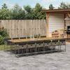 vidaXL Set da Pranzo da Giardino 13pz con Cuscini Grigio in Polyrattan