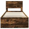 vidaXL Struttura del letto Rovere fum&eacute; 90 x 190 cm Legno multistrato