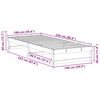 vidaXL Struttura del letto Marrone 100 x 220 cm Pino massello