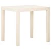 vidaXL Tavolo da Giardino Bianco 79x65x72 cm in Plastica