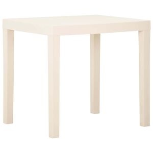 vidaXL Tavolo da Giardino Bianco 79x65x72 cm in Plastica