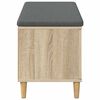 vidaXL Panca per ingresso con cuscino Rovere Sonoma 60 x 38 x 46 cm
