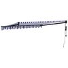 vidaXL Tenda Sole Automatica Retrattile Blu e Bianca 3x2,5 m