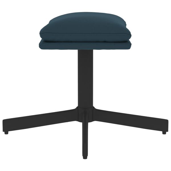 vidaXL Poggiapiedi Blu 60x60x36 cm in Velluto