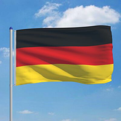vidaXL Bandiera della Germania con Pennone in Alluminio 6 m