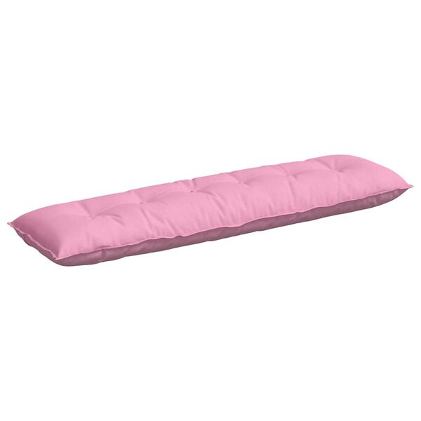 vidaXL Cuscino per Schiena Rosa 180 x 19 x 50 cm Tessuto