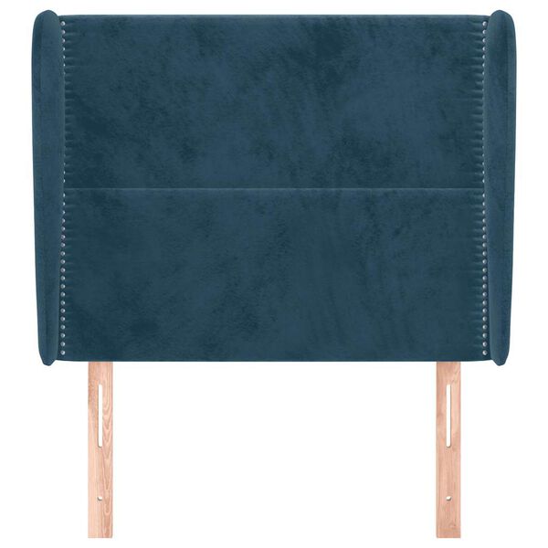 vidaXL Testiera ad Orecchio Blu Scuro 83x23x118/128 cm in Velluto