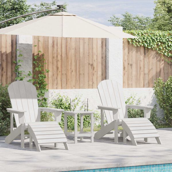 vidaXL Mobili da lounge da giardino 3 pcs Bianco 38 x 38 x 46cm