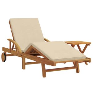 vidaXL Lettino da sole 2 pz Legno di Acacia Massello Beige