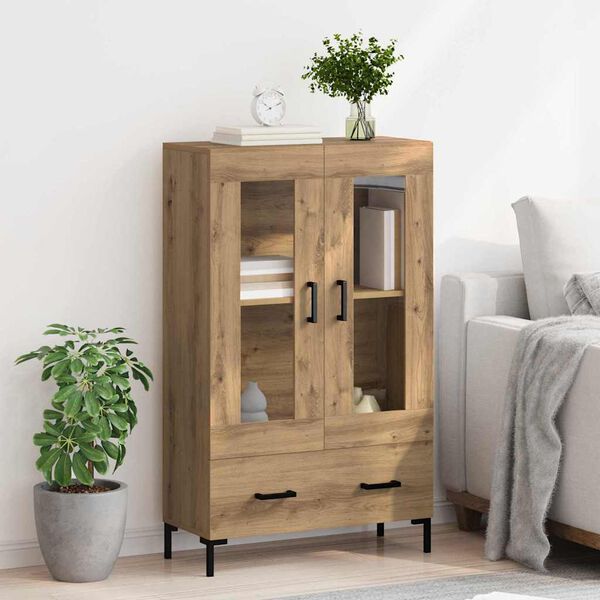 vidaXL Credenza con cassetto Rovere artigianale 69,5 x 31 x 115 cm
