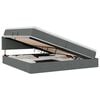 vidaXL Letto con contenitore e materasso Grigio scuro 200 x 200 cm