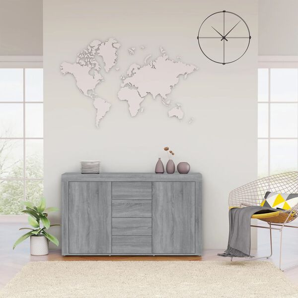 vidaXL Credenza Grigio Sonoma 120x36x69 cm in Legno Multistrato