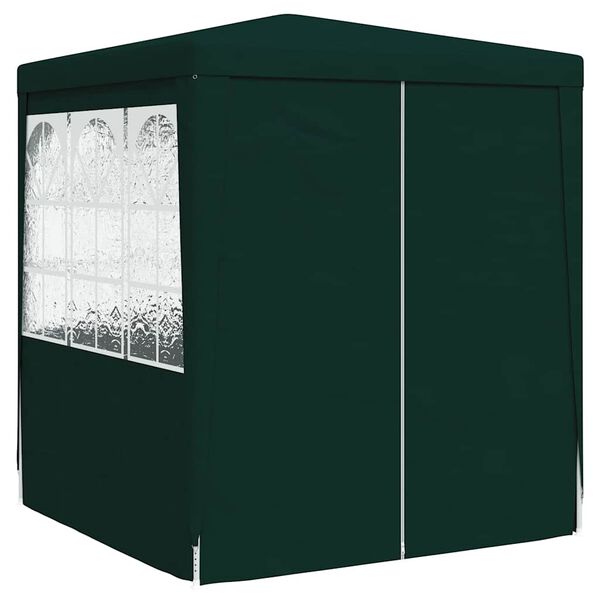 vidaXL Gazebo Professionale con Pareti 2x2 m Verde 90 g/m²