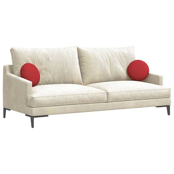 vidaXL Cuscini per Seduta 2 pcs Rosso &Oslash;30 x 13 cm Tessuto