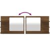 vidaXL Specchio da Bagno Rovere Marrone 60x10,5x45cm Legno Multistrato
