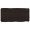 vidaXL Piano Tavolo Marrone Scuro 80x40x(2-6)cm in Rovere Non Trattato