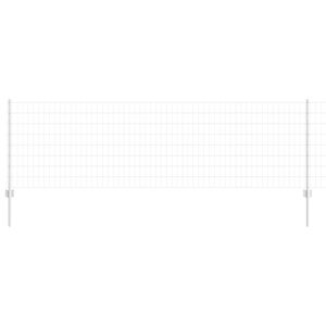vidaXL Recinzione con Posto Argento