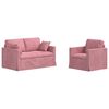 vidaXL Divano 2 pcs Rosa