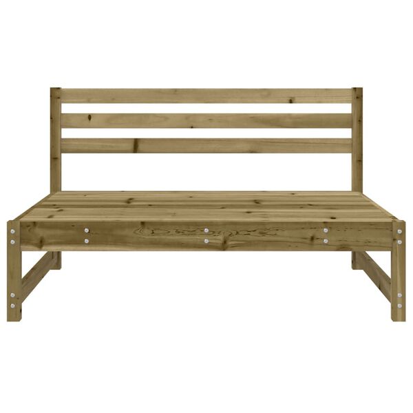 vidaXL Divano Centrale da Giardino 120x80 cm Legno Impregnato di Pino