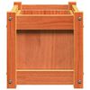 vidaXL Fioriere da Giardino 2pz Marrone Cera Legno Massello di Pino