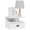 vidaXL Armadio da Notte con cassetto Hill Bianco 40 x 31 x 27 cm
