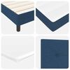 vidaXL Letto a molle con materasso Blu 200 x 200 cm Poliestere
