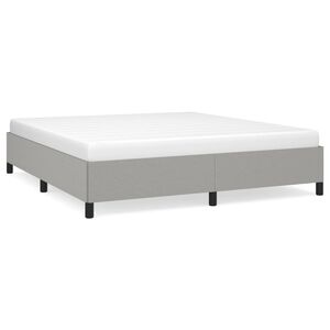 vidaXL Giroletto senza Materasso Grigio Chiaro 160x200 cm Tessuto
