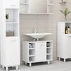 vidaXL Set Mobili da Bagno 4 pz Bianco in Truciolato