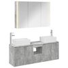 vidaXL Set di Armadi da Bagno 4 pz Grigio Cemento Legno ingegnerizzato