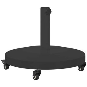 vidaXL Base per ombrellone 24.45 kg Nero Rotondo Regolabile