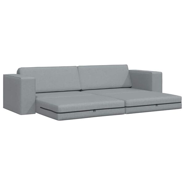 vidaXL Divano letto Grigio chiaro 245 x 78 x 77 cm Velluto
