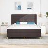 vidaXL Letto a Sorgente LED Marrone Scuro 180 x 200 cm Tessuto