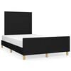 vidaXL Giroletto senza Materasso Nero 120x200 cm Tessuto