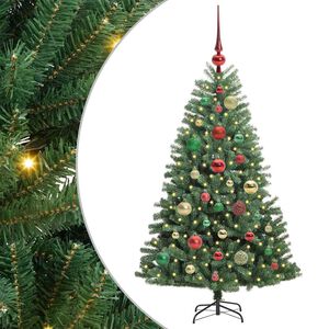 vidaXL Albero di Natale Artificiale con Rami Pieghevoli Verde 120 cm