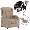 vidaXL Poltrona Massaggio Elettrica Cappuccino Similpelle