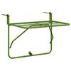 vidaXL Tavolo da Balcone Verde 60x40 cm in Acciaio
