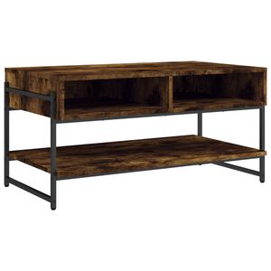 vidaXL Tavolino da Salotto Rovere Fumo 90x50x45cm in Legno Multistrato