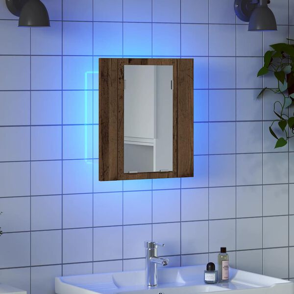 vidaXL Mobile da Bagno Legno Antico 40x12x45cm in Legno Multistrato