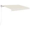 vidaXL Tenda da Sole Retrattile Automatica 350x250 cm Crema