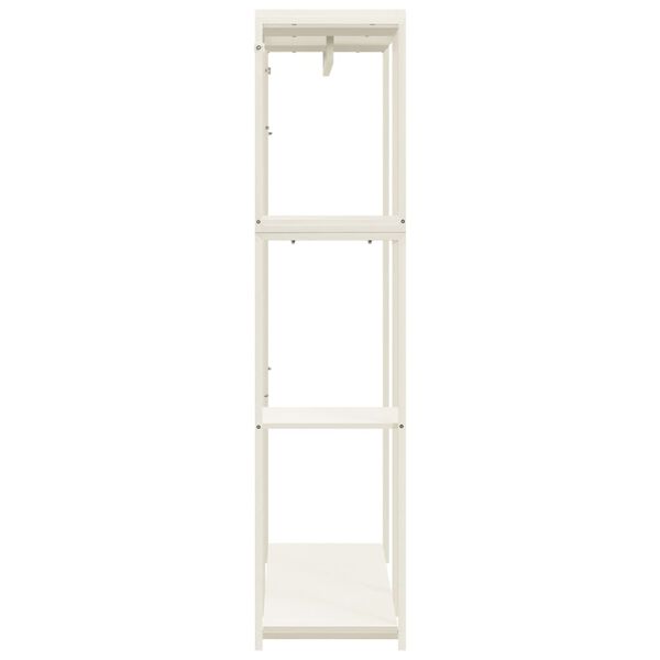 vidaXL Armadio Bianco 90x40x167 cm Metallo e Legno Multistrato