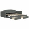vidaXL Divano Letto Estraibile Cassetti Grigio Scuro 90x190cm Tessuto