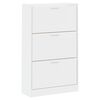 vidaXL Scarpiera Bianco Lucido 63x24x103 cm in Legno Multistrato