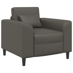 vidaXL Poltrona Grigio Similpelle
