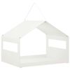vidaXL Mangiatoia per uccelli sospesa Acciaio Bianco 30 x 23 x 23 cm
