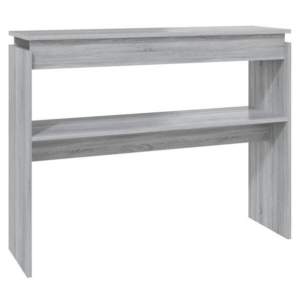 vidaXL Tavolino Consolle Grigio Sonoma 102x30x80 cm Legno Multistrato