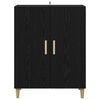 vidaXL Credenza Rovere Nero 70 x 34 x 90 cm Legno multistrato