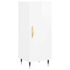 vidaXL Credenza Bianco Lucido 34,5x34x90 cm in Legno Multistrato