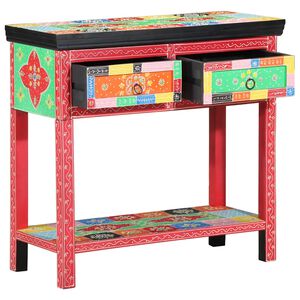 vidaXL Tavolo consolle con cassetto Multicolore 80 x 35 x 76 cm