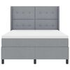vidaXL Letto a molle con materasso Grigio chiaro 160 x 200 cm Tessuto