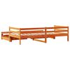 vidaXL Dormeuse Letto Estraibile e Cassetti Marrone Cera 80x200cm Pino